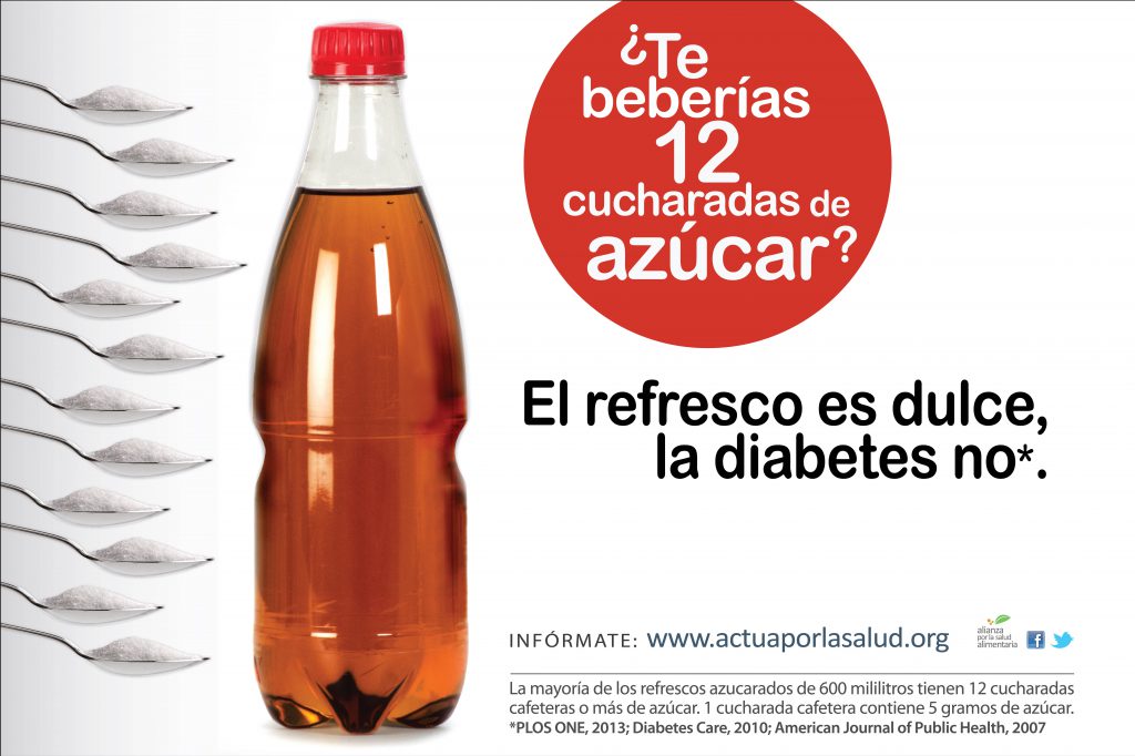 メキシコの炭酸飲料の消費抑制のためのキャンペーン広告